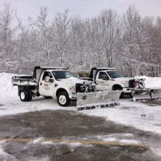 Commercial parking lot snow removal